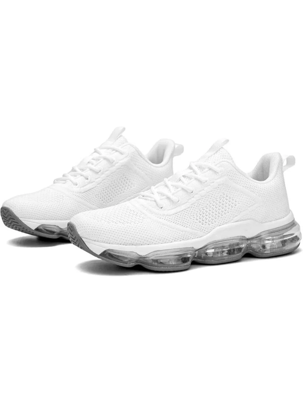 Women's White Air Cushion Basketball Breathable Cross Trainers Fit Sneaker Shoes